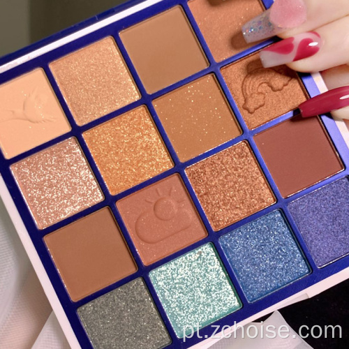 Paleta de sombras de olhos com 16 cores